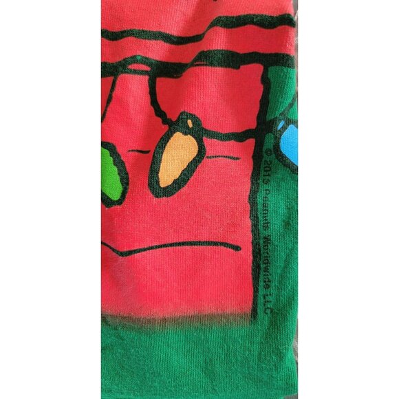 Snoopy Christmas Lights Green T-Shirt Delta Pro Weight M - Picture 3 of 6